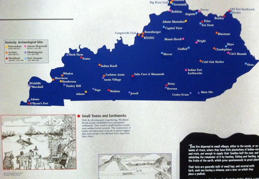Kentucky Historical Museum map of Native American sites